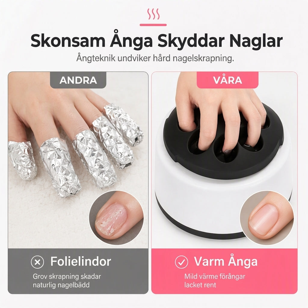 💅 50% RABATT! ⚡ 36W elektrisk ångnagellacksborttagningsmaskin, tar bort gel och akryl, perfekt för manikyr ✨
