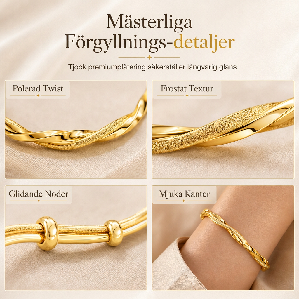 🌀 50% RABATT! ✨ Oändlig Mobius-armring, mjukt glidande justerlås, dubbel texturbeläggning, elektropäterad och bleknar inte