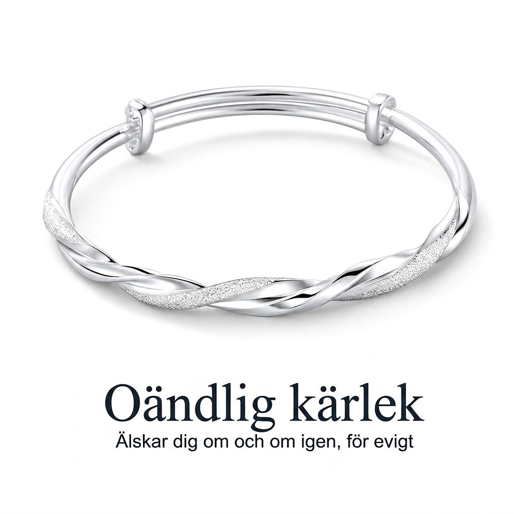 🌀 50% RABATT! ✨ Oändlig Mobius-armring, mjukt glidande justerlås, dubbel texturbeläggning, elektropäterad och bleknar inte