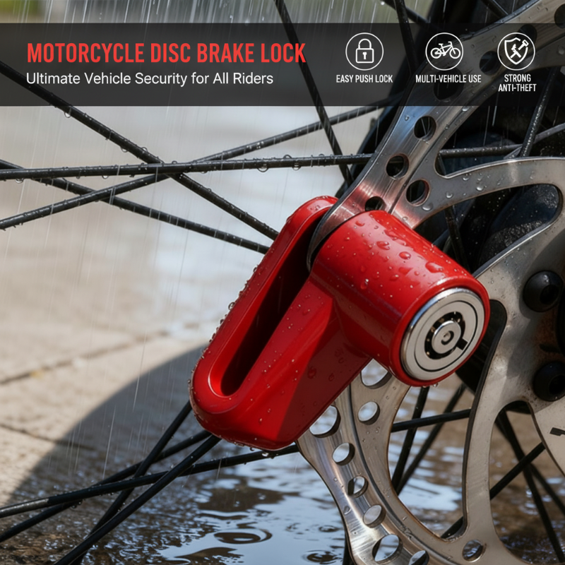 🔥Tidig Black Friday – Erbjudandena startar nu!💰🔒Robust skivbromslås – Trycklås & stöldskydd för cykel, motorcykel & elsparkcykel