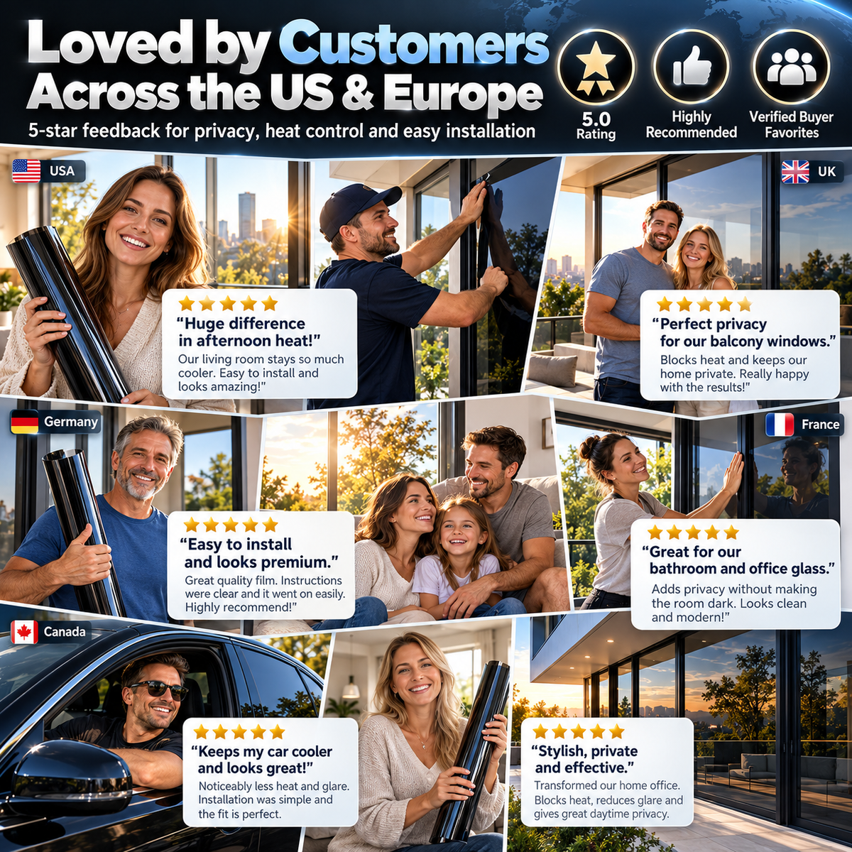 🌞 50% RABATT NU! Multi-Purpose Scratch-Resistant Window Tint Film – UV-skydd, värmeduktion & reptåligt lager – perfekt för bilfönster, hemfönster och glasdörrar ✨