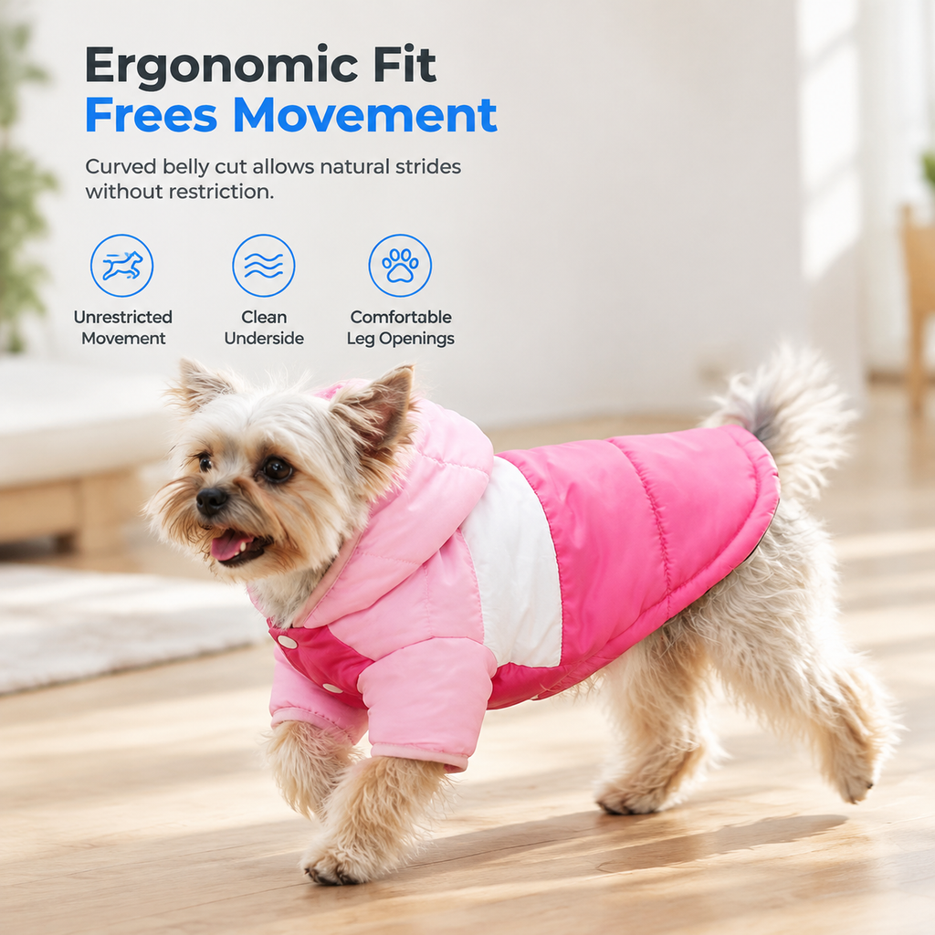 🐶 50% RABATT! ✨ Varm & Vattentät Vinterjacka med Huva för Hund – Vintertäcke i Termofleece ❄️🐾