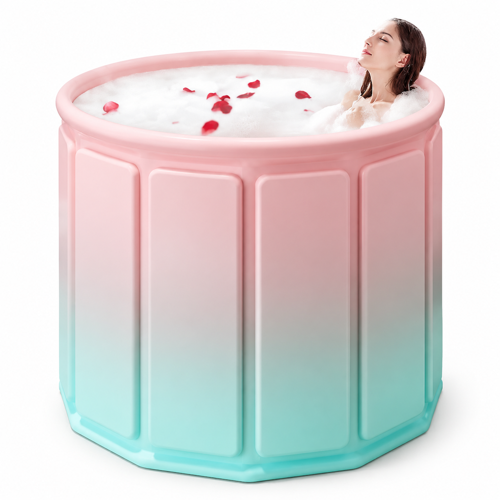🛁 50 % RABATT NU! 💆 Bärbart hopfällbart badkar med flerskiktsisolering – privat hemmaspa & varmt badvatten i små utrymmen ✨
