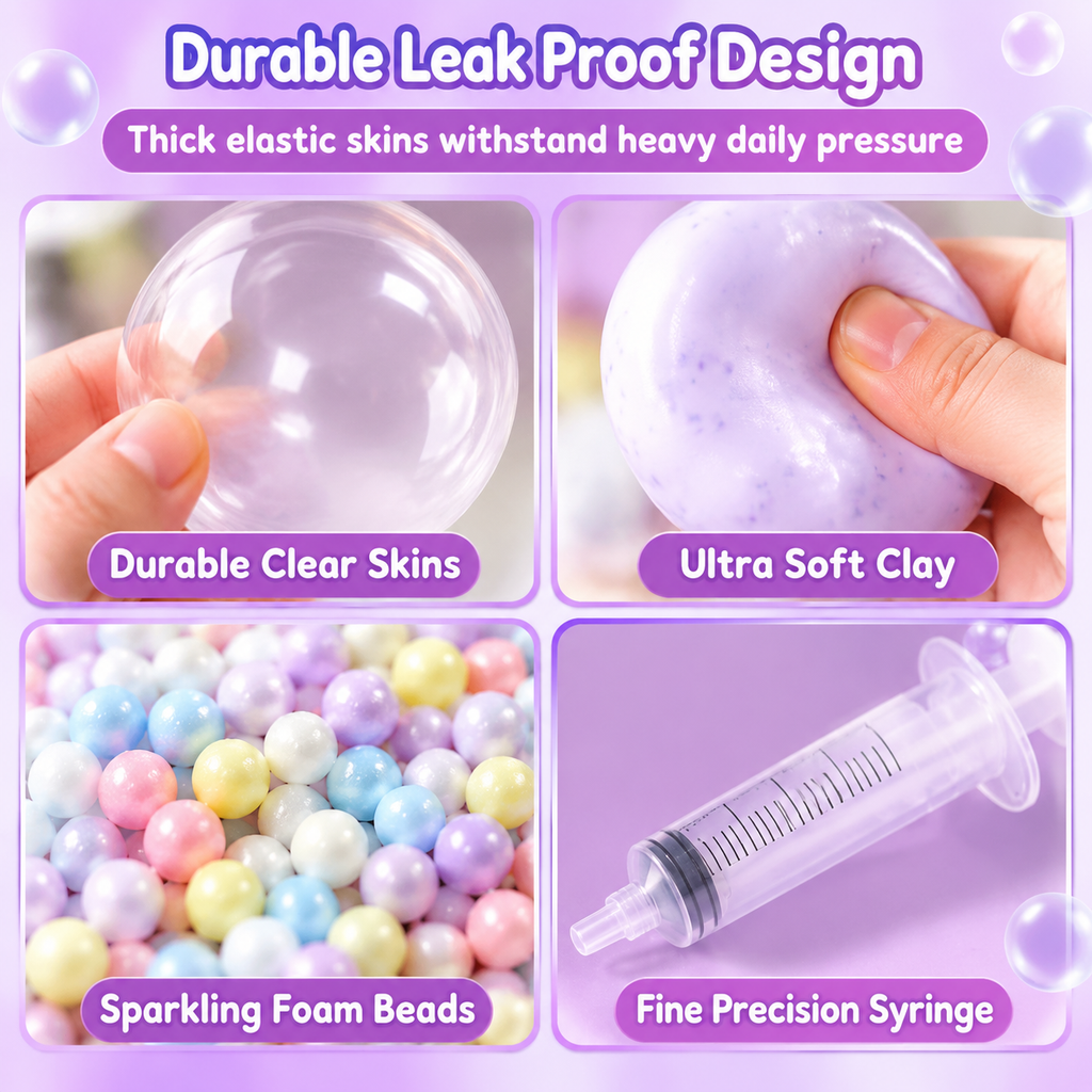 🎨 50% RABATT! ✨ DIY Stressbolls-Kit – Gör Egna Squishies & Klämbollar med Färgsprakande Fyllning 🎁
