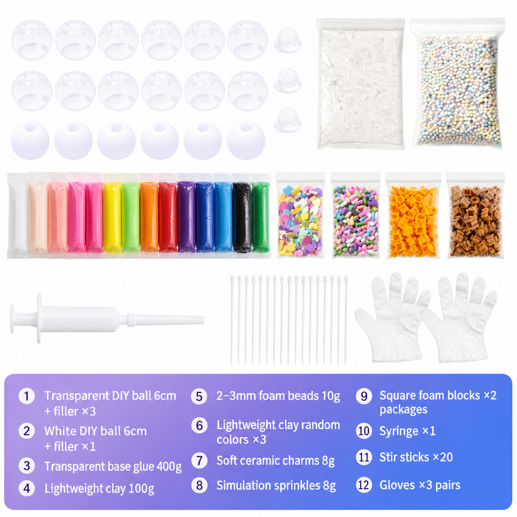 🎨 50% RABATT! ✨ DIY Stressbolls-Kit – Gör Egna Squishies & Klämbollar med Färgsprakande Fyllning 🎁