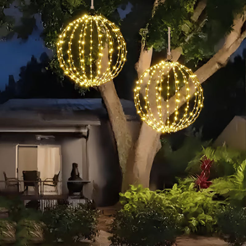 ✨ 50% RABATT! ✨ Hängande LED-Ljussfär – Vikbar Dekorativ Ljusboll för Trädgård, Fest & Högtider 🌟
