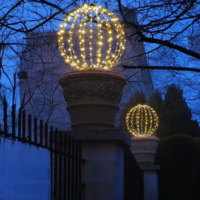 ✨ 50% RABATT! ✨ Hängande LED-Ljussfär – Vikbar Dekorativ Ljusboll för Trädgård, Fest & Högtider 🌟
