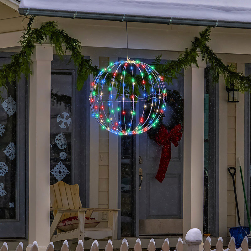 ✨ 50% RABATT! ✨ Hängande LED-Ljussfär – Vikbar Dekorativ Ljusboll för Trädgård, Fest & Högtider 🌟