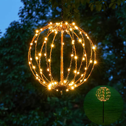 ✨ 50% RABATT! ✨ Hängande LED-Ljussfär – Vikbar Dekorativ Ljusboll för Trädgård, Fest & Högtider 🌟