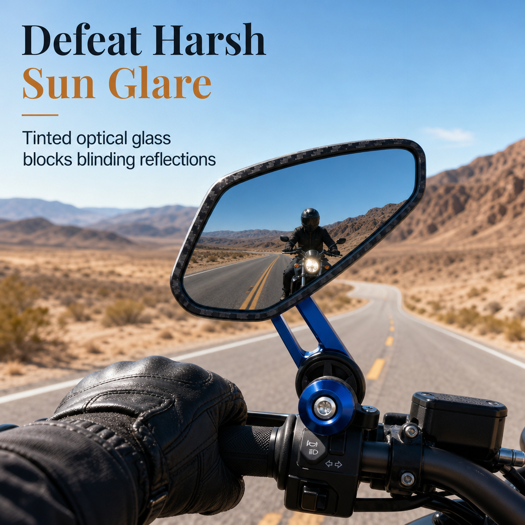 Motorcycle Handlebar End Rear View Mirror Side Mirror Compatible with 150NK 250NK NK400 650NK ST Baboon