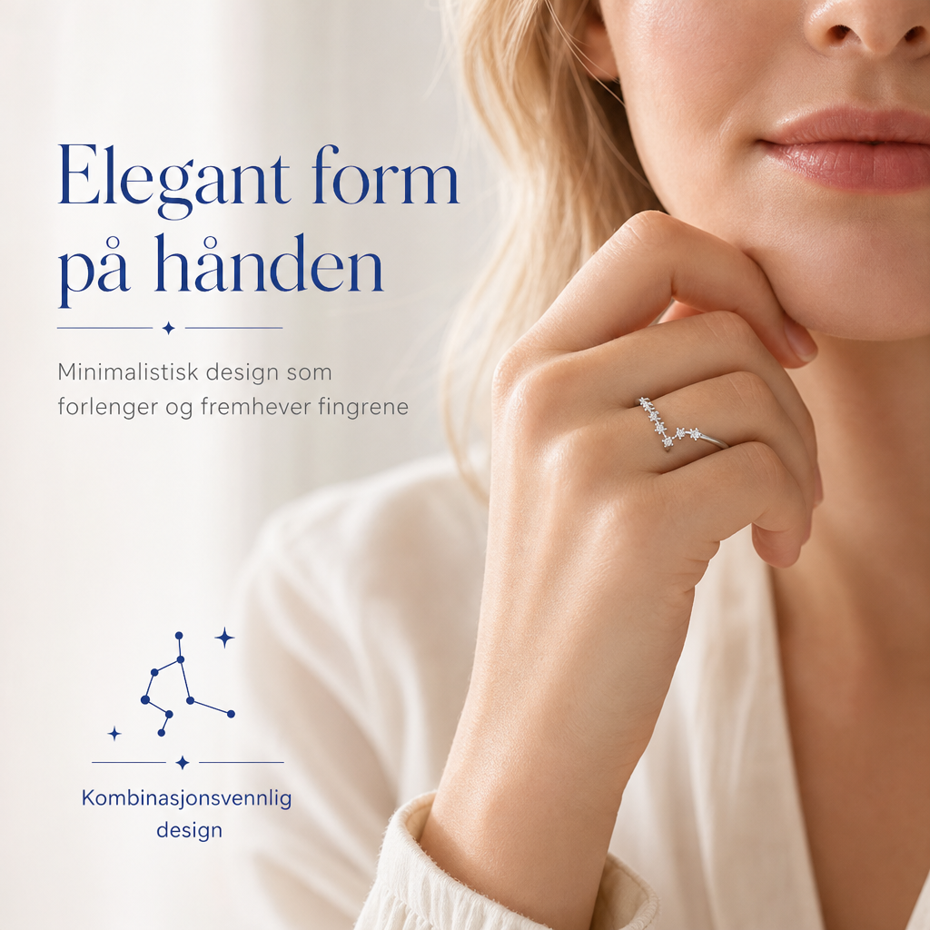 🔊🔊50 % RABATT🔥💍Justerbar glittrande stjärnteckenring💍