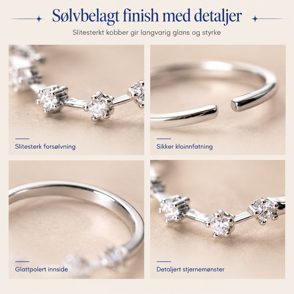 🔊🔊50 % RABATT🔥💍Justerbar glittrande stjärnteckenring💍