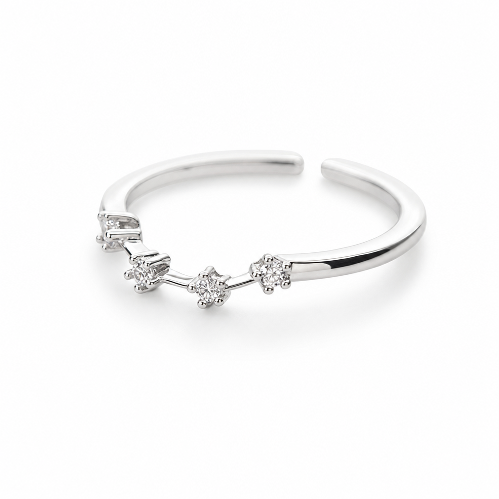 🔊🔊50 % RABATT🔥💍Justerbar glittrande stjärnteckenring💍