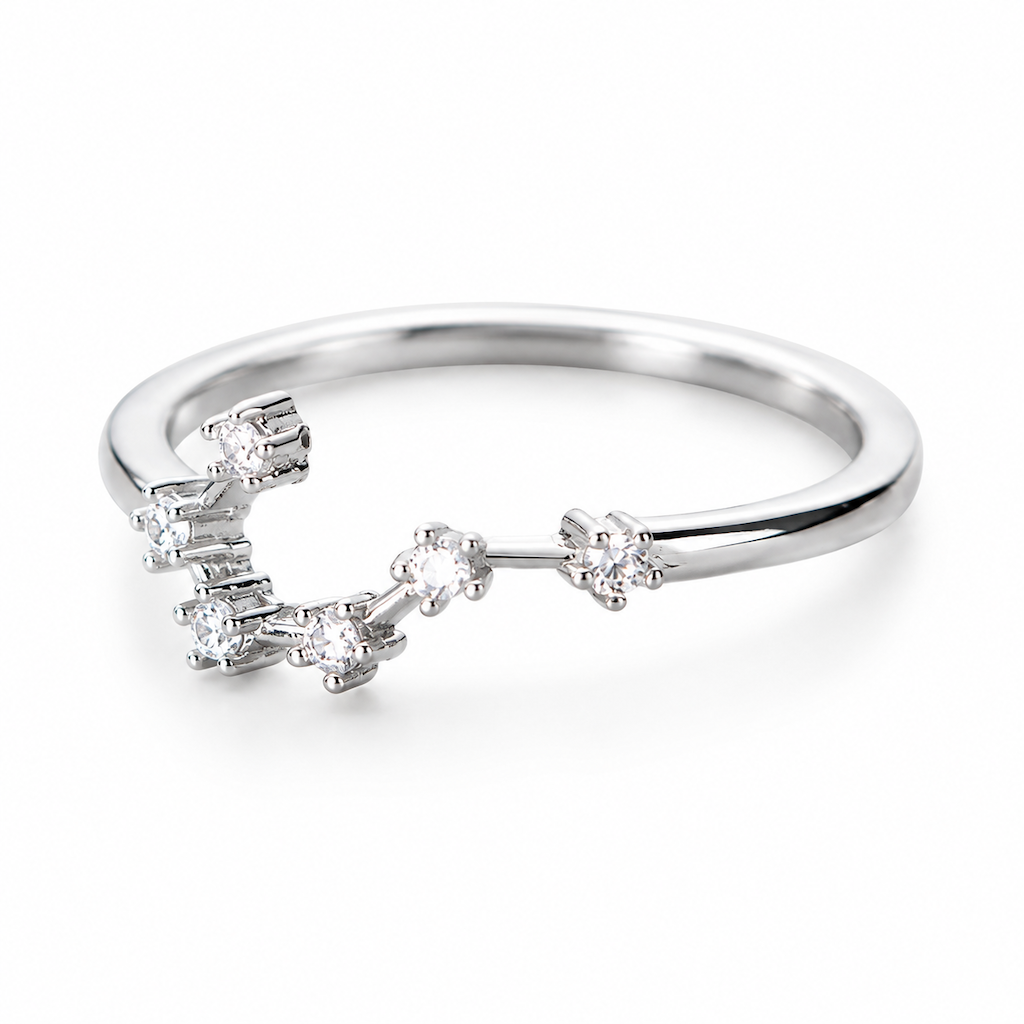🔊🔊50 % RABATT🔥💍Justerbar glittrande stjärnteckenring💍