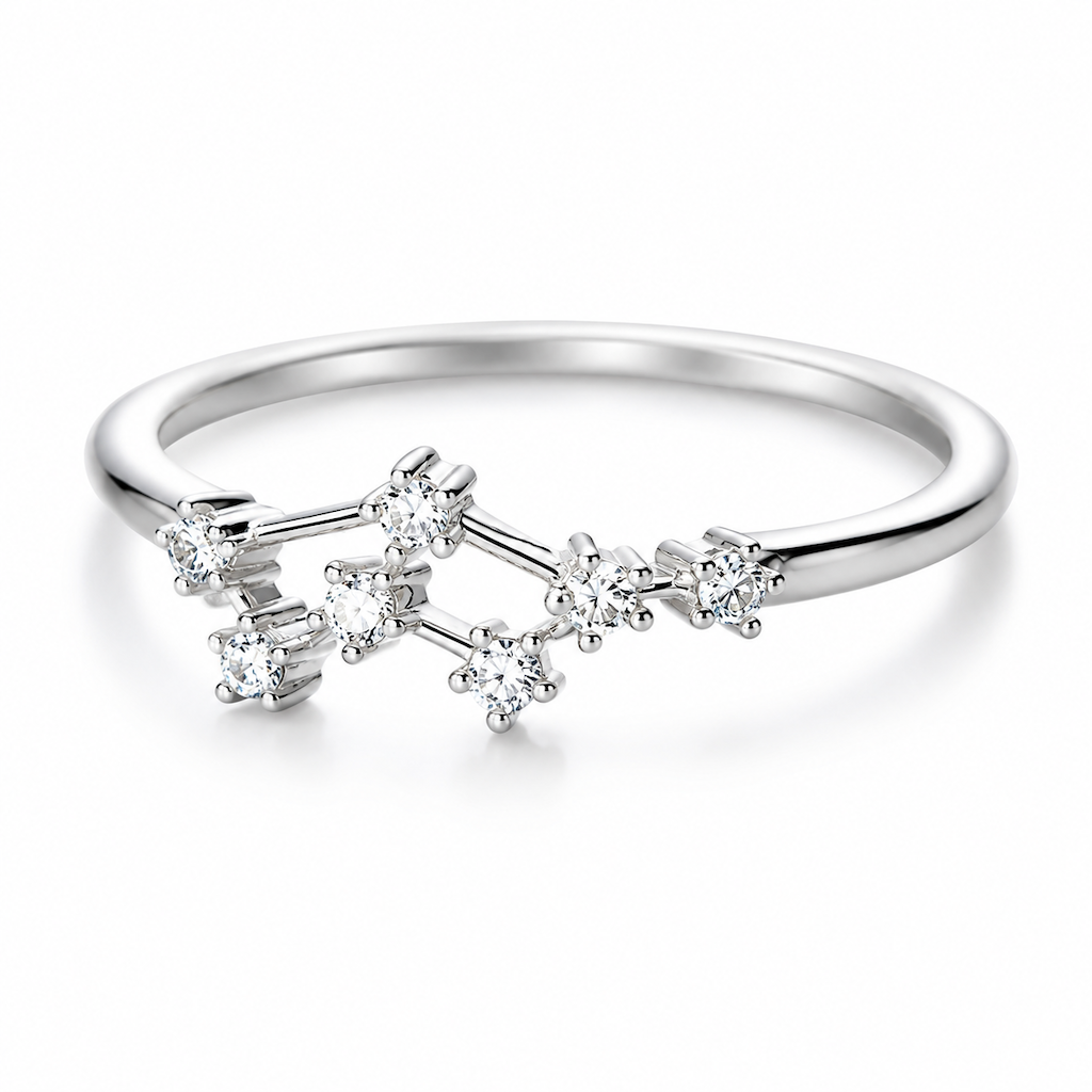 🔊🔊50 % RABATT🔥💍Justerbar glittrande stjärnteckenring💍