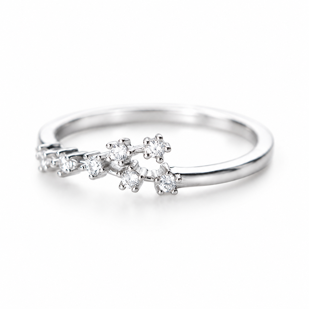 🔊🔊50 % RABATT🔥💍Justerbar glittrande stjärnteckenring💍