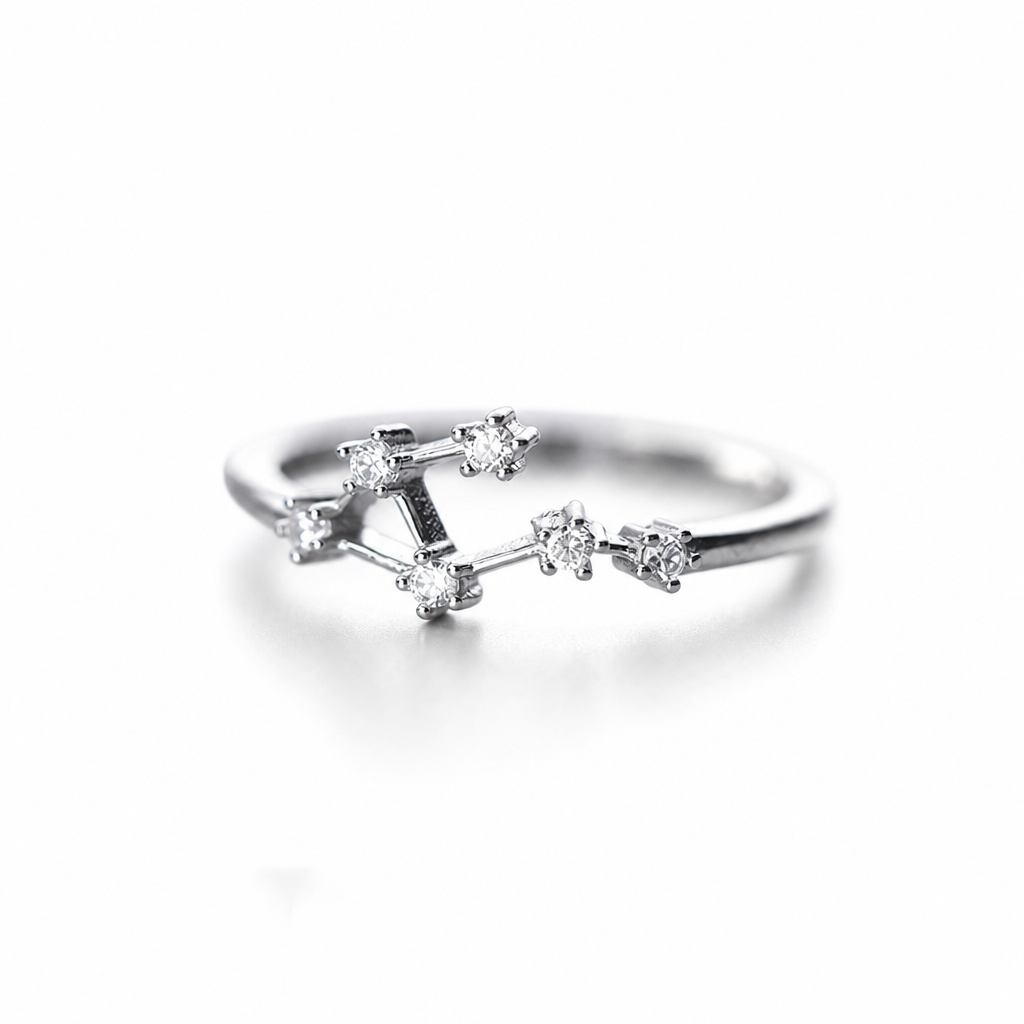 🔊🔊50 % RABATT🔥💍Justerbar glittrande stjärnteckenring💍