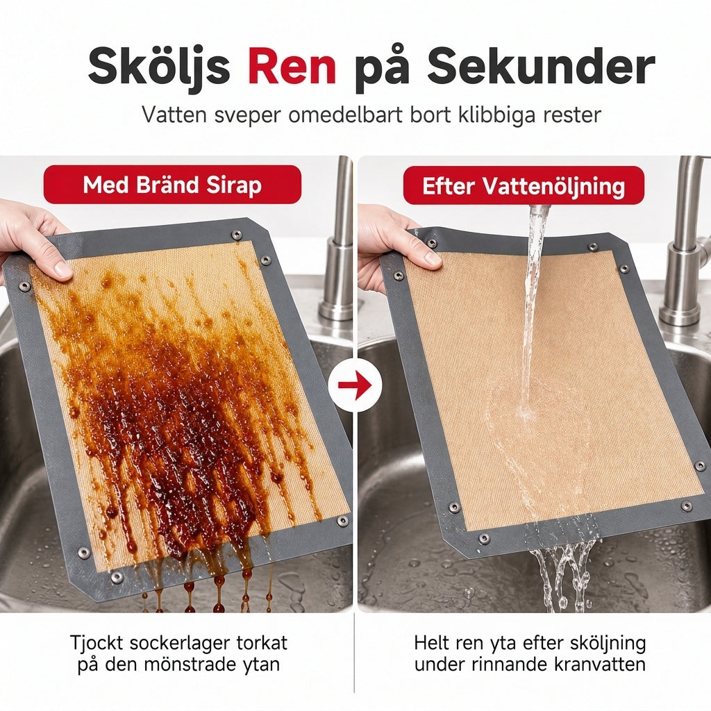 Non Stick Silikon bakmatta Värmebeständig Fiberglassugnslöv för Macarons och bakverk