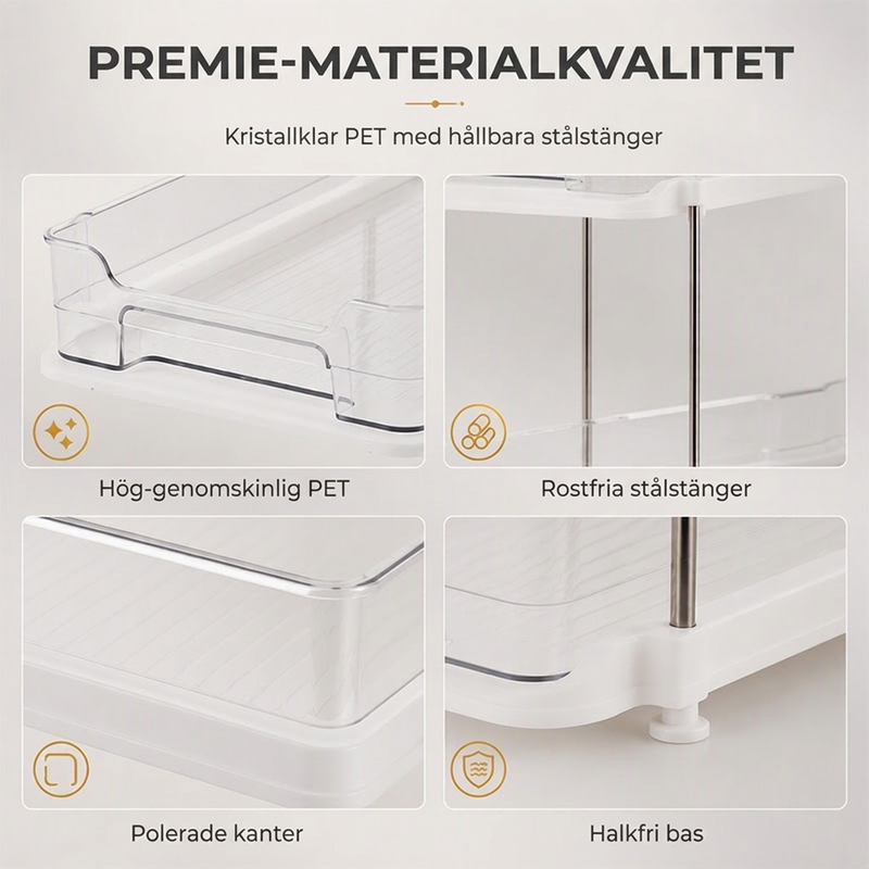 🧺 50% RABATT 🧼 Flerskiktad underdisk arrangör, smart köksförvaring🏠