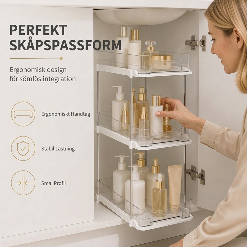 🧺 50% RABATT 🧼 Flerskiktad underdisk arrangör, smart köksförvaring🏠