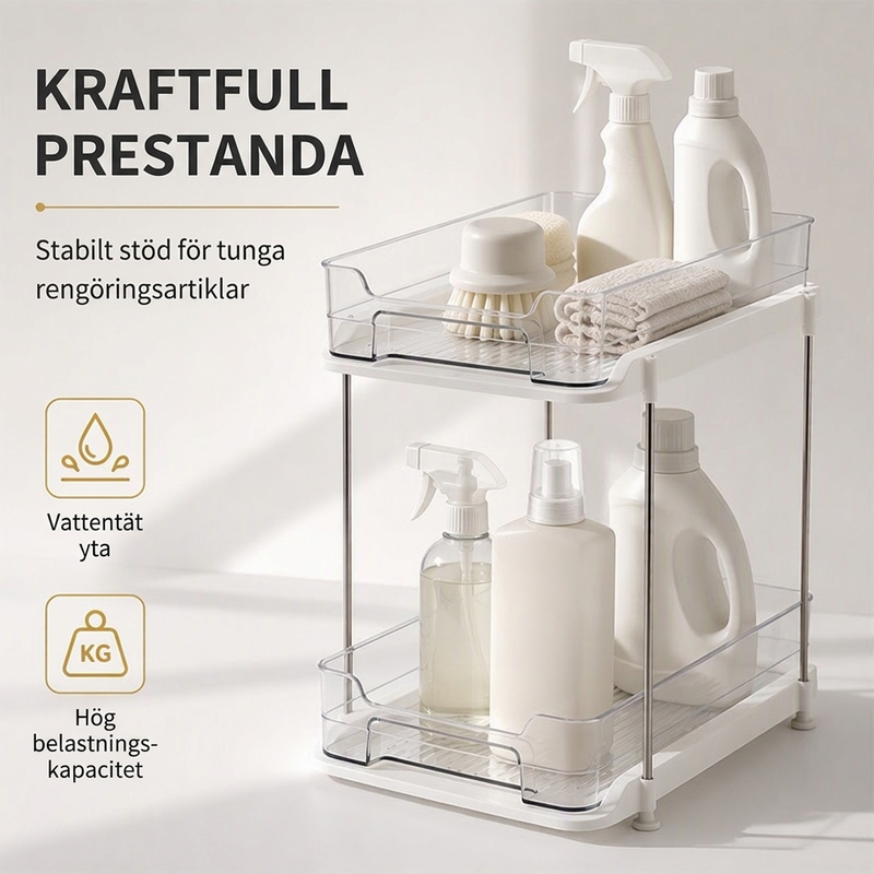 🧺 50% RABATT 🧼 Flerskiktad underdisk arrangör, smart köksförvaring🏠