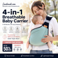 👶🧺 4-i-1 ventilerande mesh-bärsele – flexibla bärlägen för småbarn, bekväm och praktisk för vardagen 💕✨